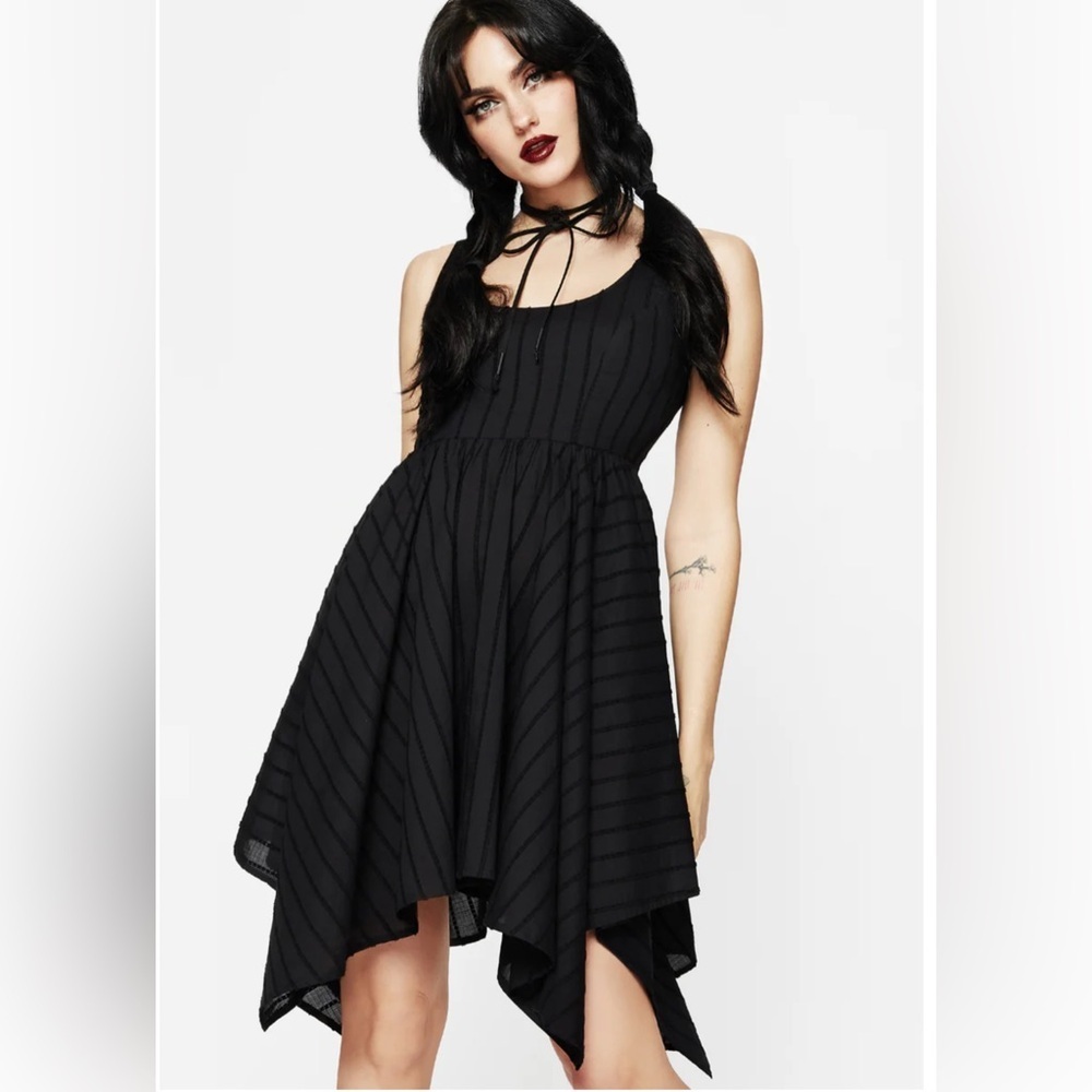 NWT Disturbia Blythe Handkerchief Hem Mini Dress - Picture 6 of 8